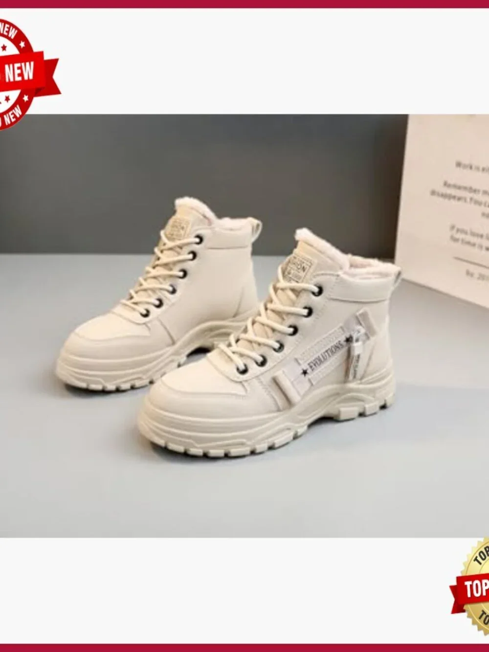 Fur Lined Winter Snow Boots Waterproof Ankle Booties Anti Slip Outdoor Shoes